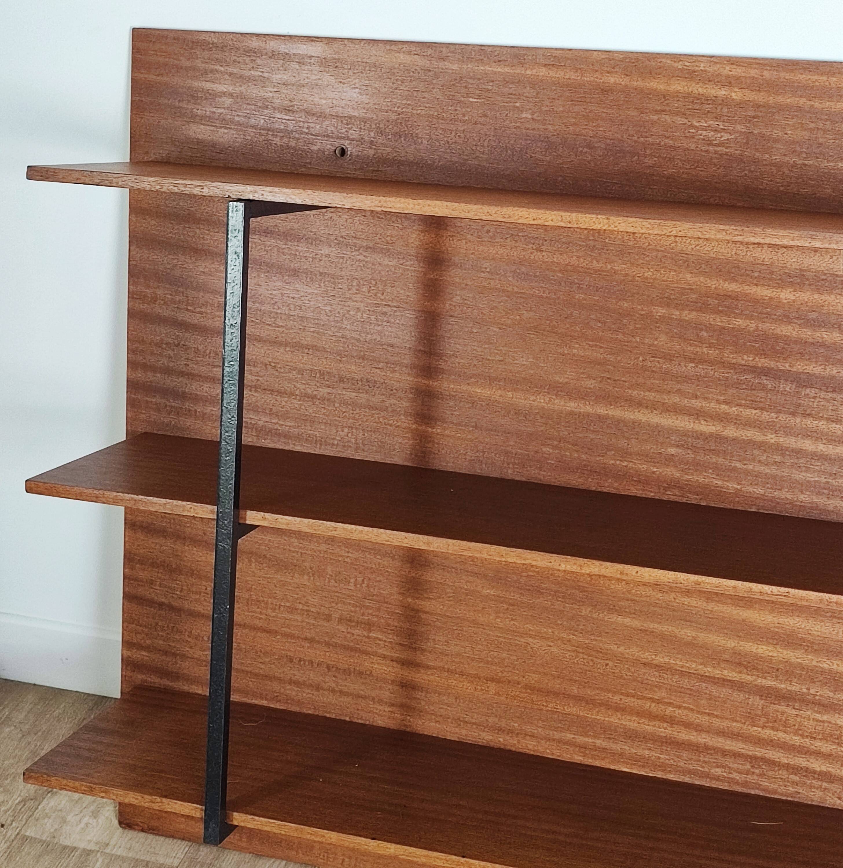 60' wall-mounted bookcase shelf