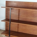 60' wall-mounted bookcase shelf