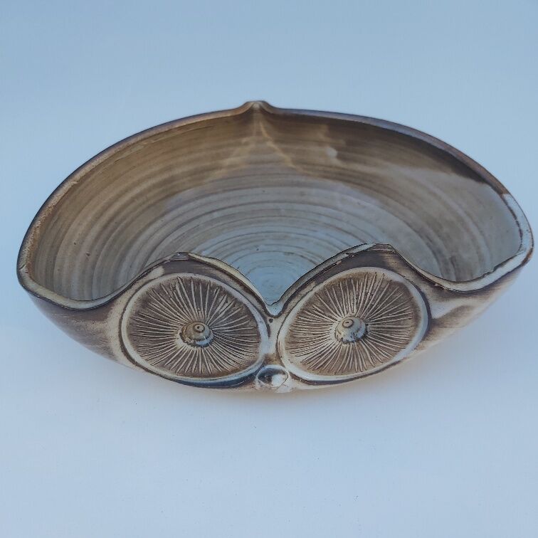 Vintage Owl ceramic pocket