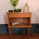 70s Scandi Icon: Architectural & Functional Nightstand
