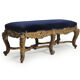 Banc français sculpté et doré à la feuille c1860
