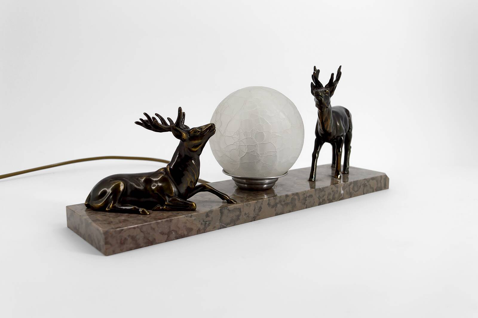 Veilleuse Art Déco aux cerfs – vers 1930