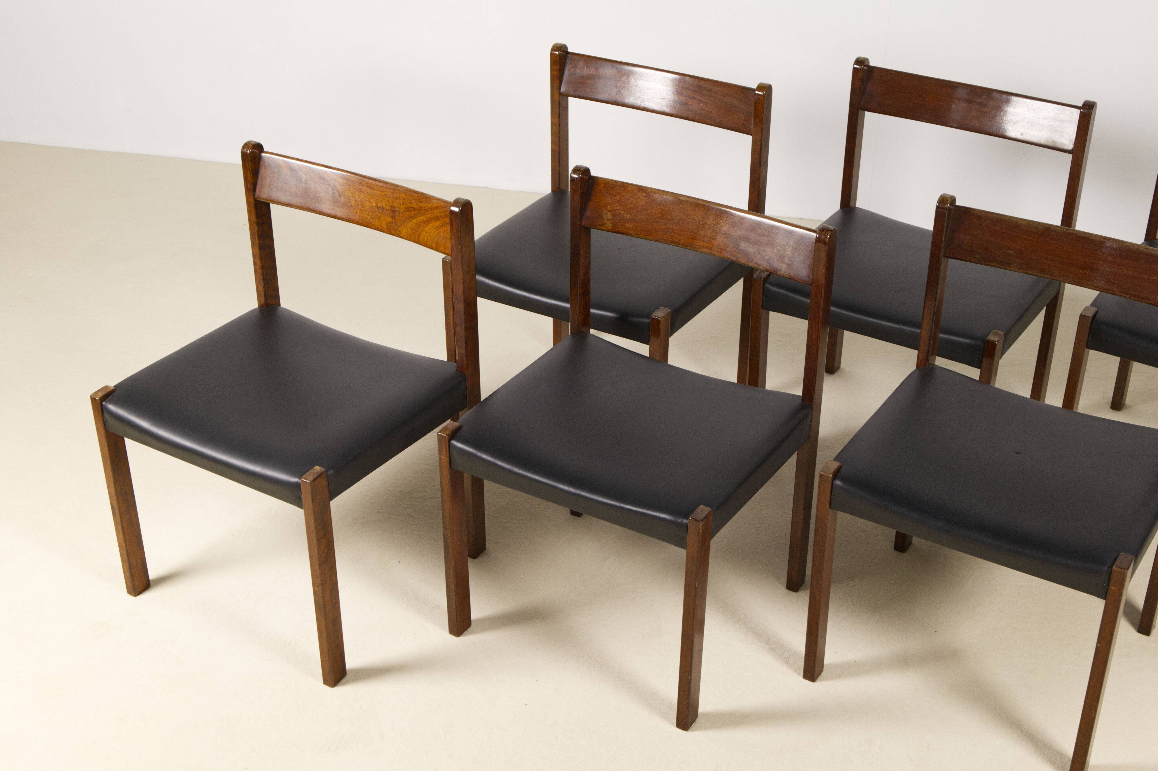 6x Dining chairs Alfred Hendrickx for Belform, 1960s, Belgium
