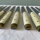 Series of 12 serrated vintage table knives