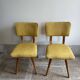 Teak, yellow, Danish dining chairs