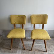 Chaises de salle à manger danoises en teck jaune