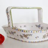 Panier en céramique de Martres Tolosane, peint à la main
