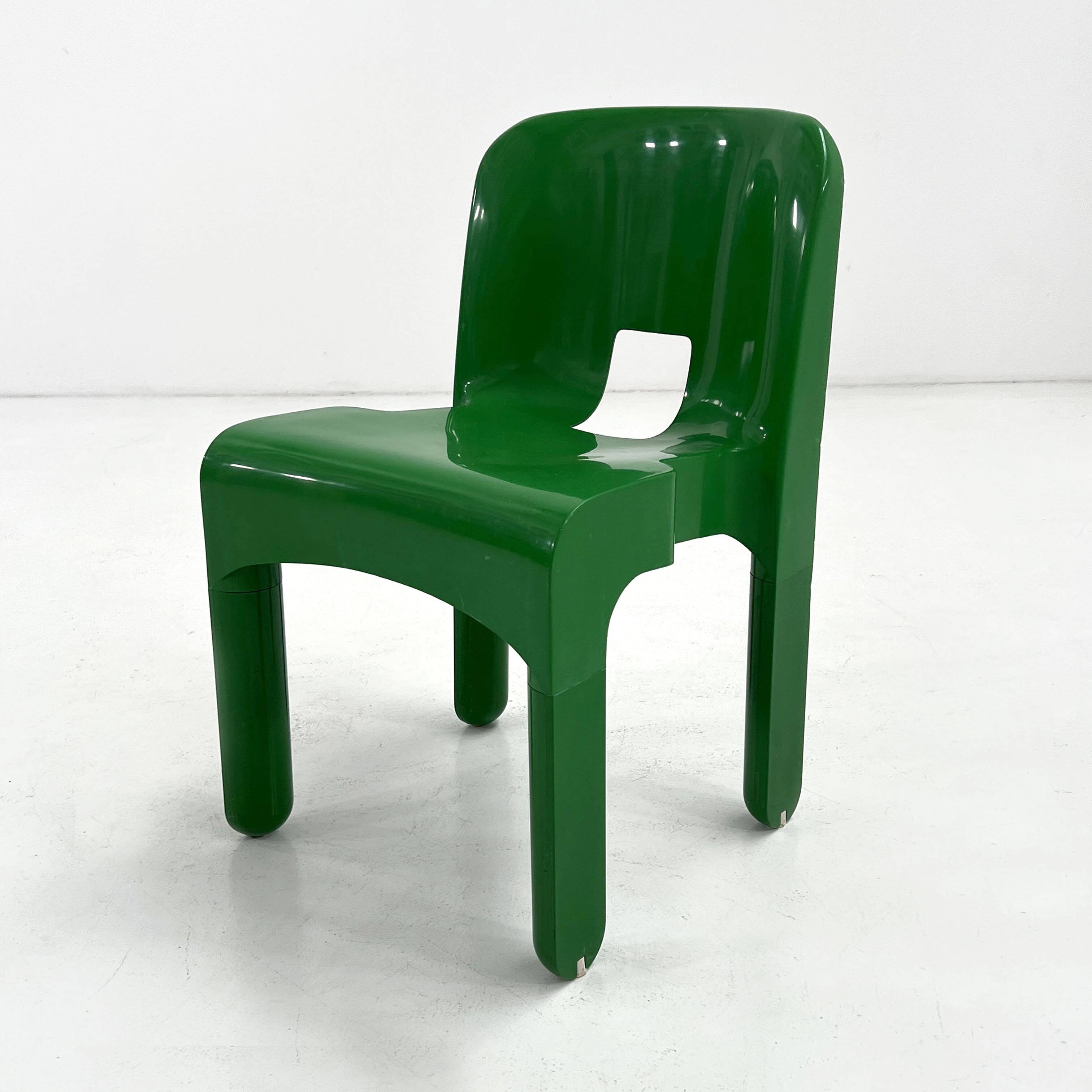Chaise Universale verte Modèle 4868 par Joe Colombo pour Kartell, 1970