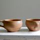 2 enamelled sandstone cups made in France, Rhodaceram 58
