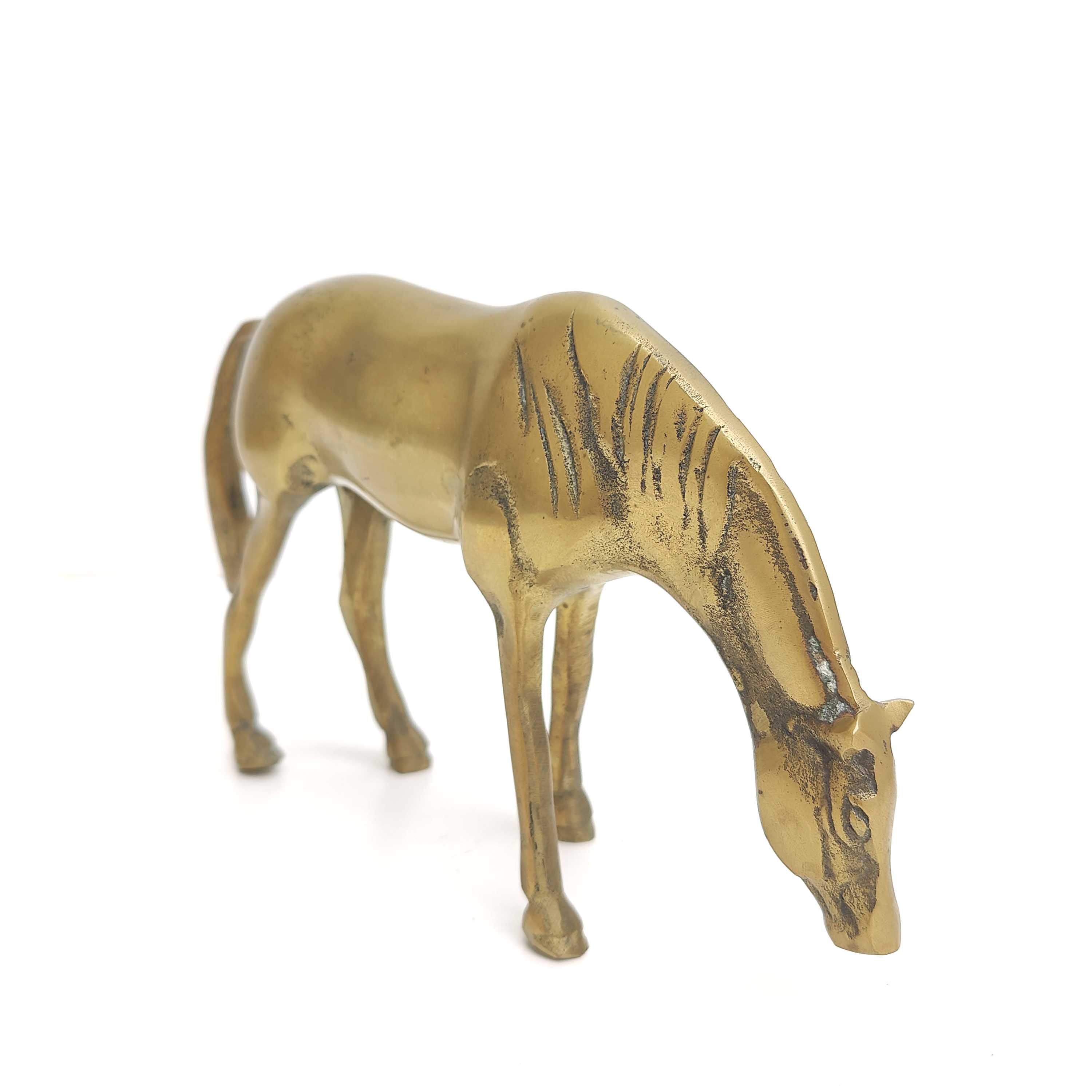 Vintage brass horse 22cm