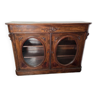 Meuble bahut vitrine en acajou