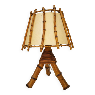 Lampe de chevet bambou vintage 60’s