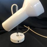 Desk spot lamp in white lacquered metal, Italian work from the 60s and 70s