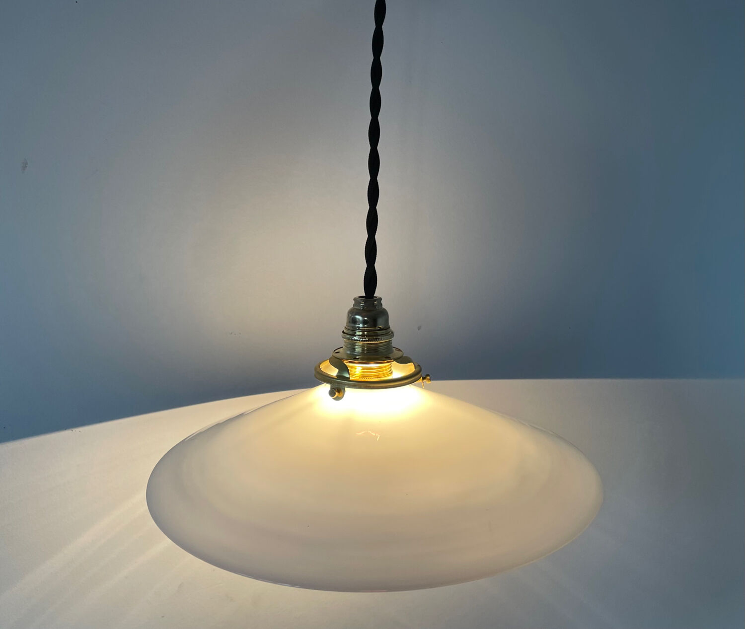 Old opaline pendant light