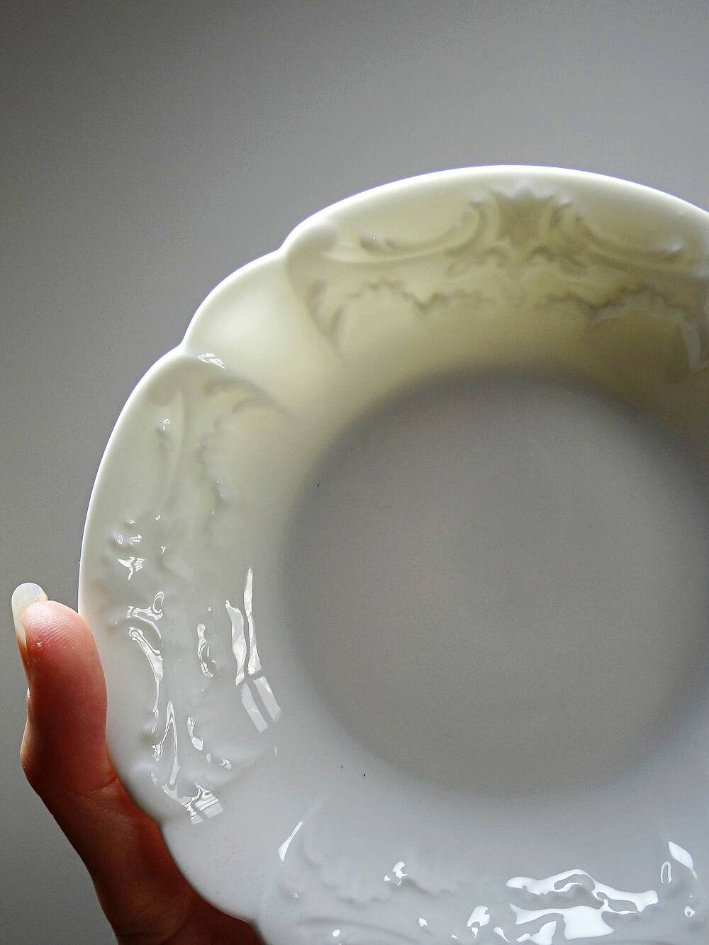 Dessert service Limoges L&Cie Lafarge 12 pieces white porcelain years