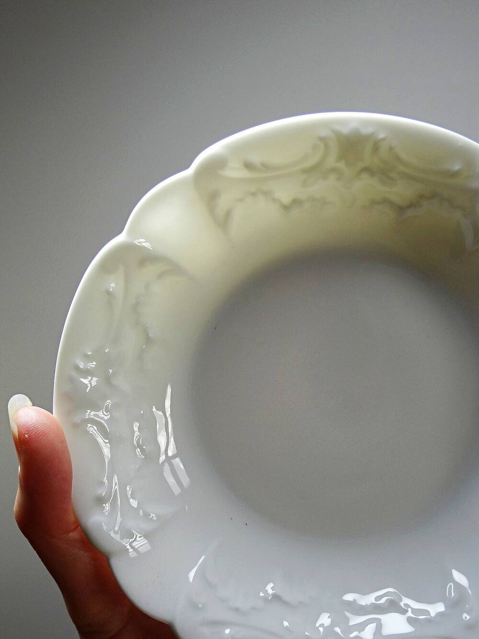 Dessert service Limoges L&Cie Lafarge 12 pieces white porcelain years