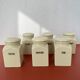 Set of vintage porcelain spice jars