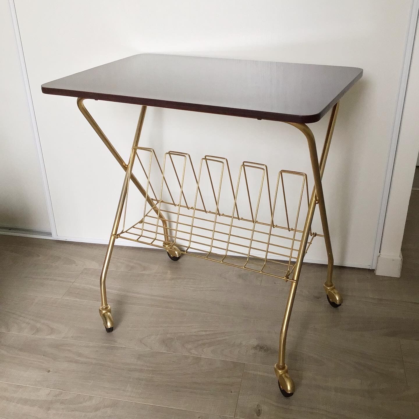 Vintage folding vinyl tray
