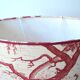 Abat-jour en tissu toile de Jouy rouge, déesse grecque Diane chasseresse