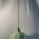 Suspension in vintage almond green opaline - electrified to nine