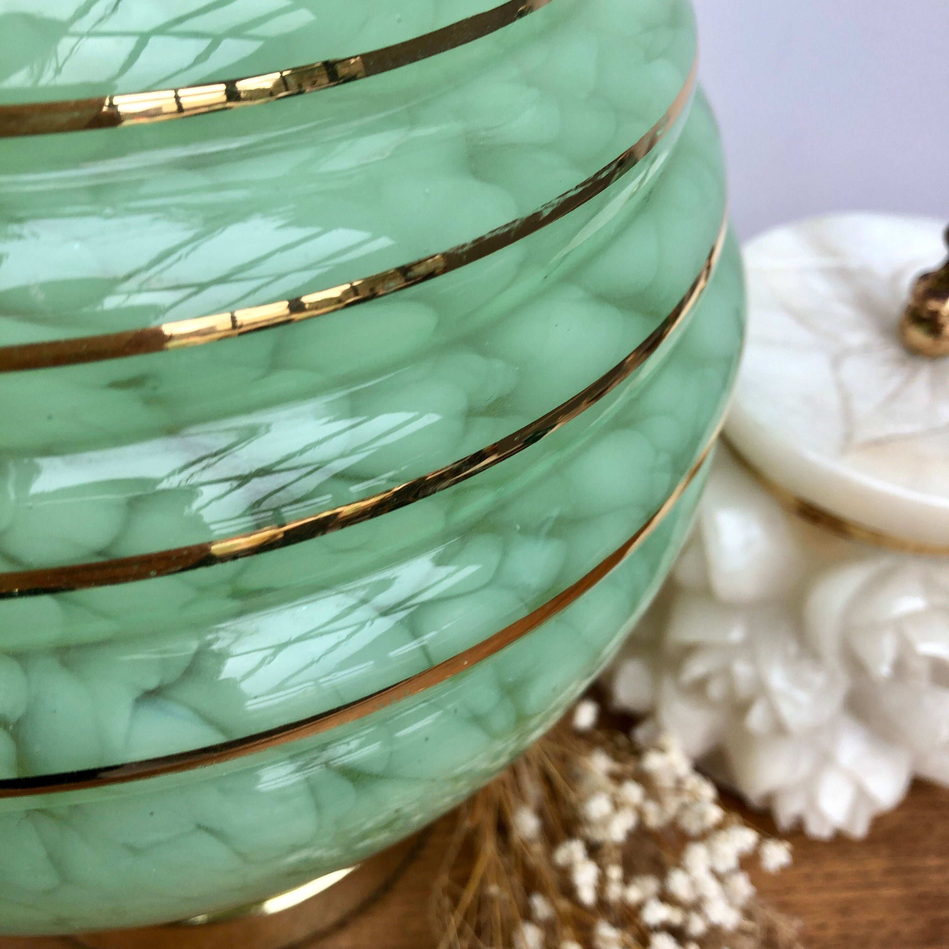 Clichy mint glass hanging lamp