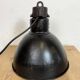 Industrial Bauhaus Black Enamel Pendant Light, 1930s
