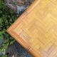 Vintage bedside table in bamboo effect wood, handcrafted in Japan style