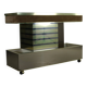 Seventies design bar cabinet by Harvey Guzzini for Stilglass Donati