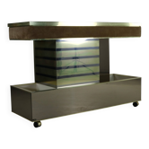 Buffet de bar design des années 70 par Harvey Guzzini pour Stilglass Donati