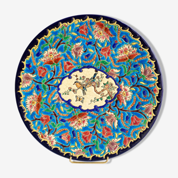 Round dish in enamelled earthenware Longwi