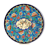 Plat rond en faïence émaillée Longwi