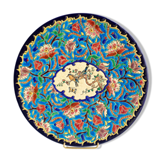 Round dish in enamelled earthenware Longwi