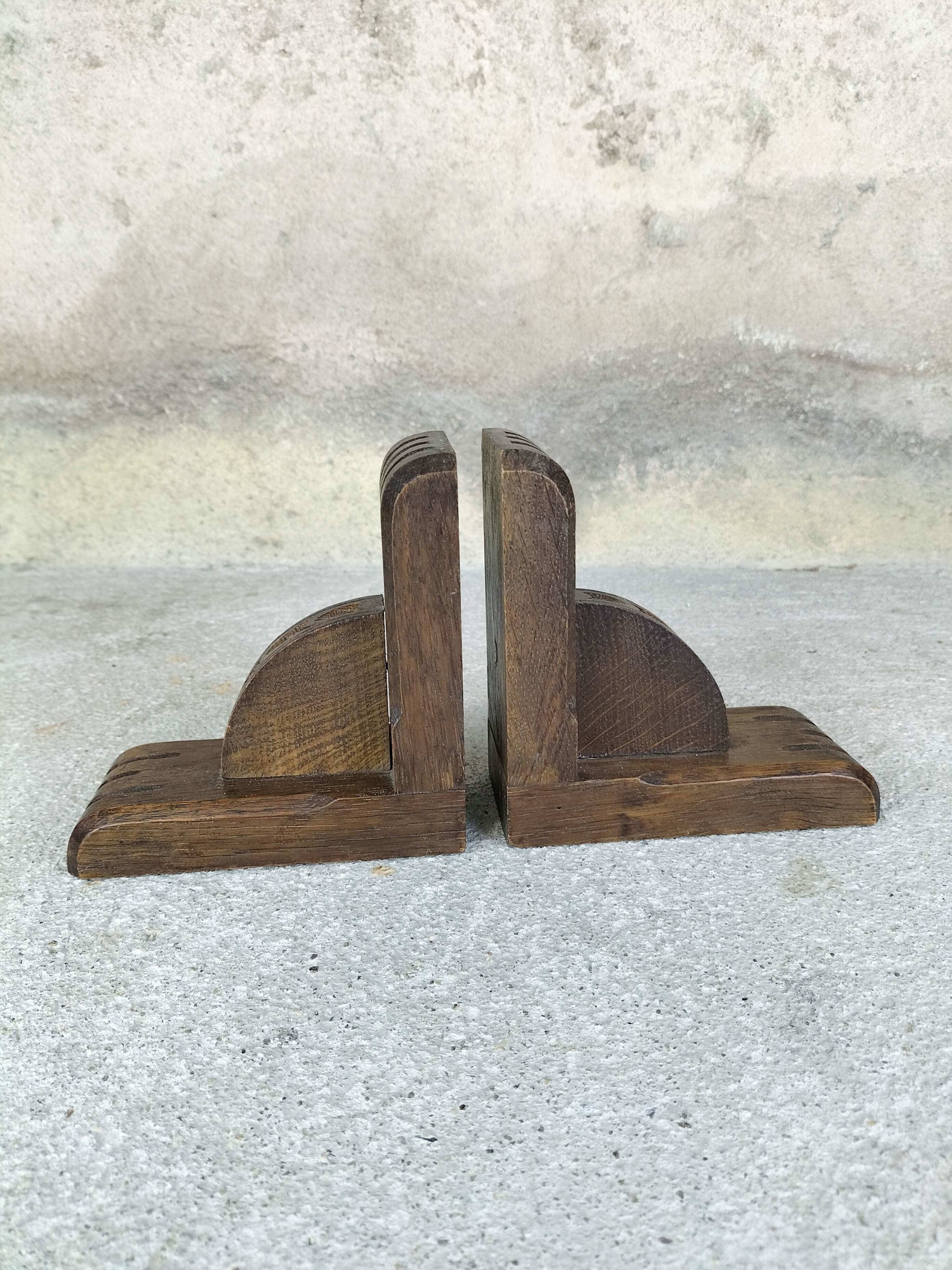 Pair of wooden bookends