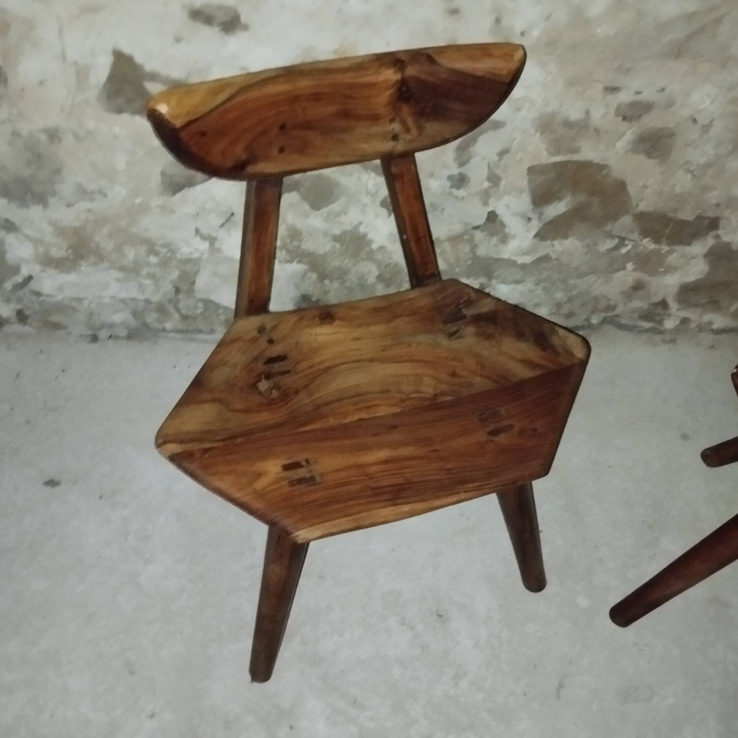 Pair of brutalist chairs from the 70s