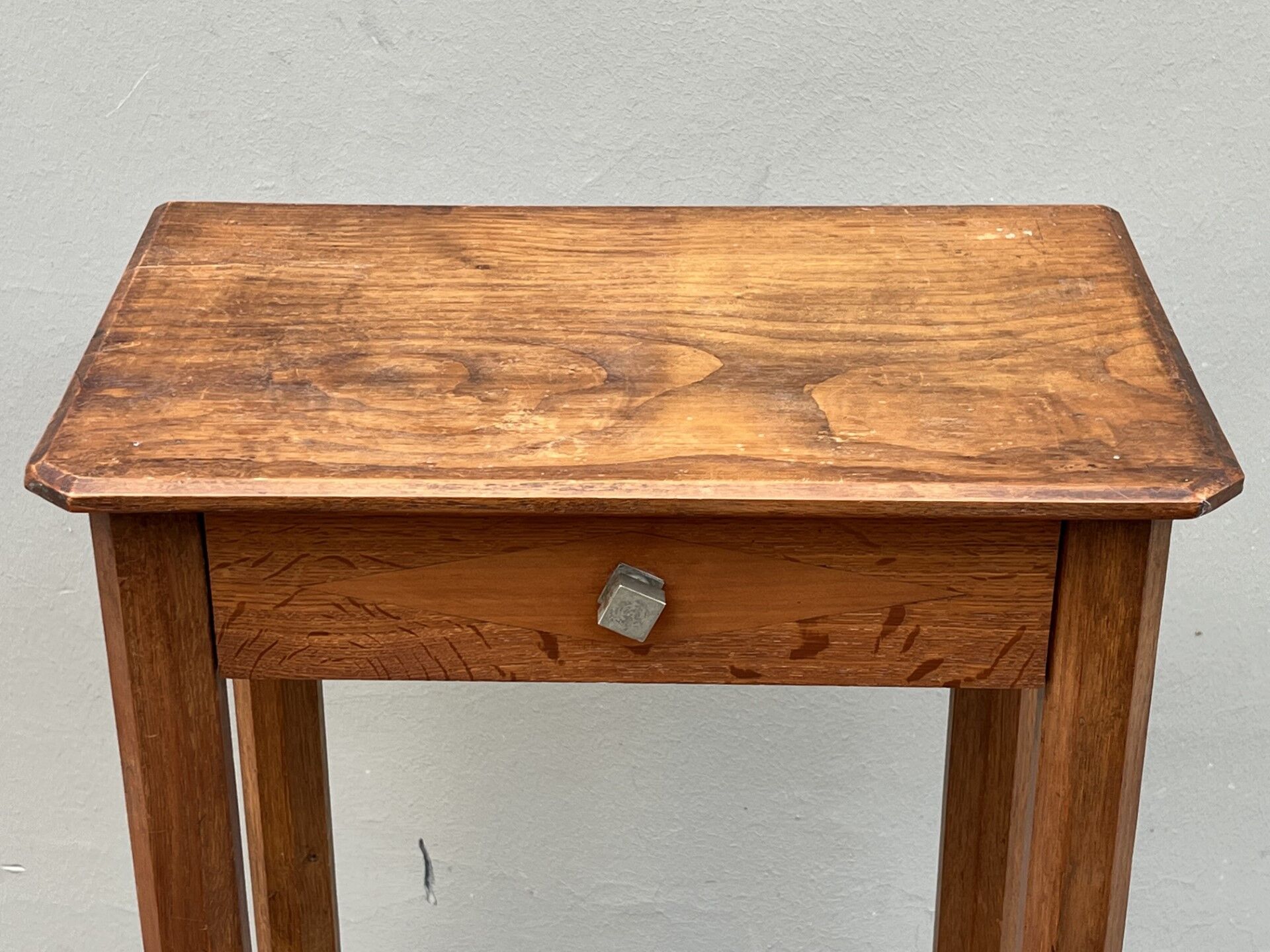 Bedside table of the 30s art deco solid wood.