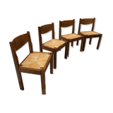 4 mulched and vintage elm chairs