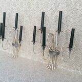 Silver bronze wall lights