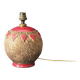 Art Deco ceramic table lamp base with red patterns, 1920s/30s.