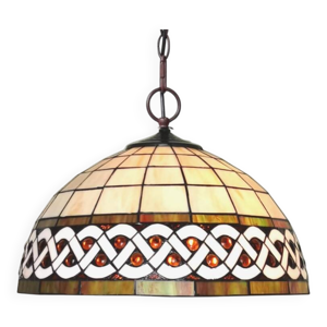 Lampe à suspension Tiffany - blanche