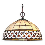 Lampe à suspension Tiffany blanche