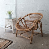 Pair of Shell-shaped Rotin chairs