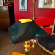 Large Empire Bouillotte Lamp in Brass and Lacquered Sheet Metal Restored - H6