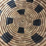 Basket straw bowl origin African hand weave 34 cm