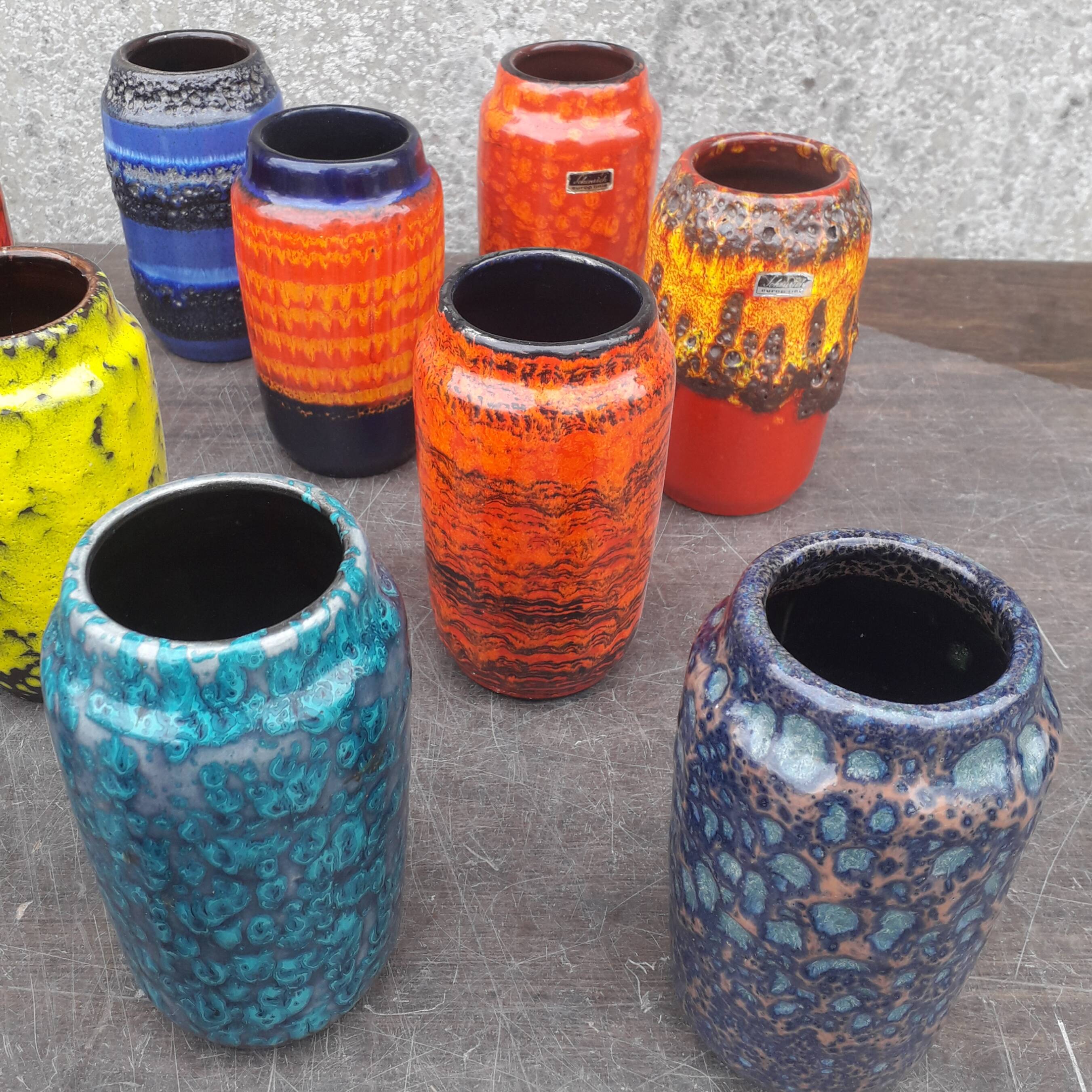 Set of 15 Scheurich Germany Vases model 231-15