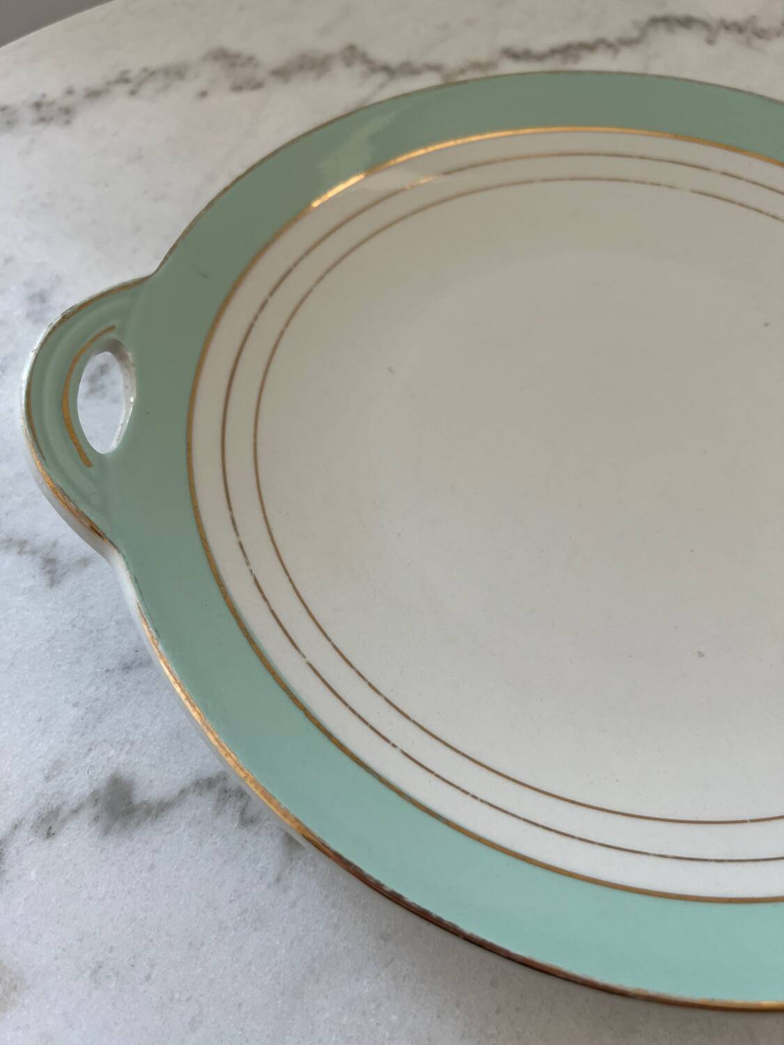 Ribbed dish in half Lunéville porcelain - Régence model