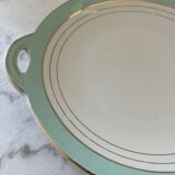 Ribbed dish in half Lunéville porcelain - Régence model