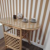 Rattan bistro table