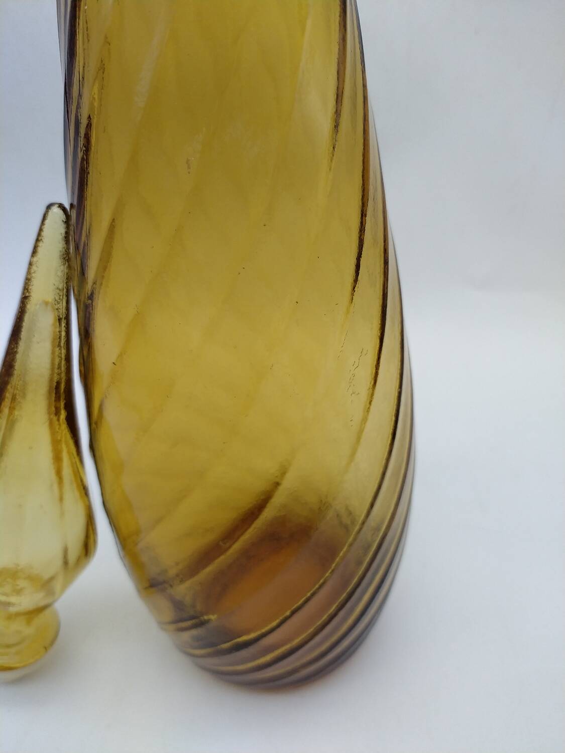 Empoli carafe. 50s. Amber.