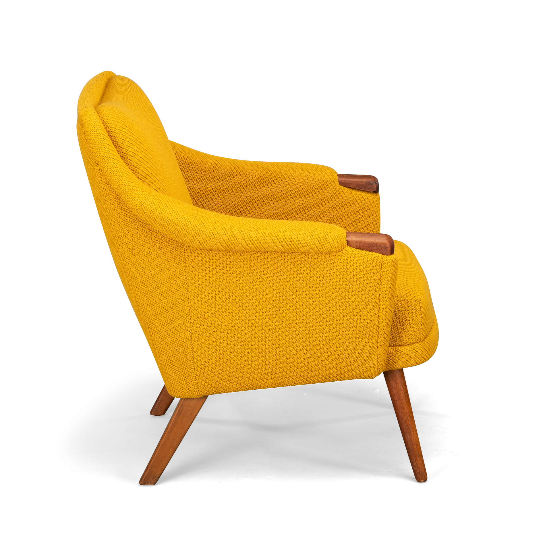 Danish Design reupholstered Yellow Easy chair, 1960s