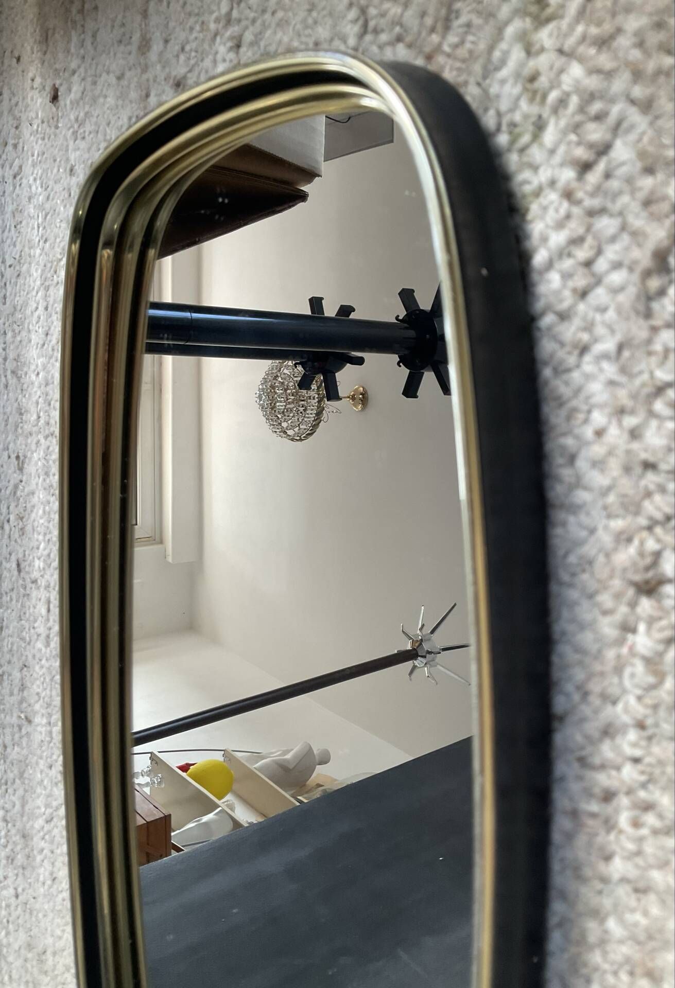 Miroir rétroviseur forme libre des années 60-70